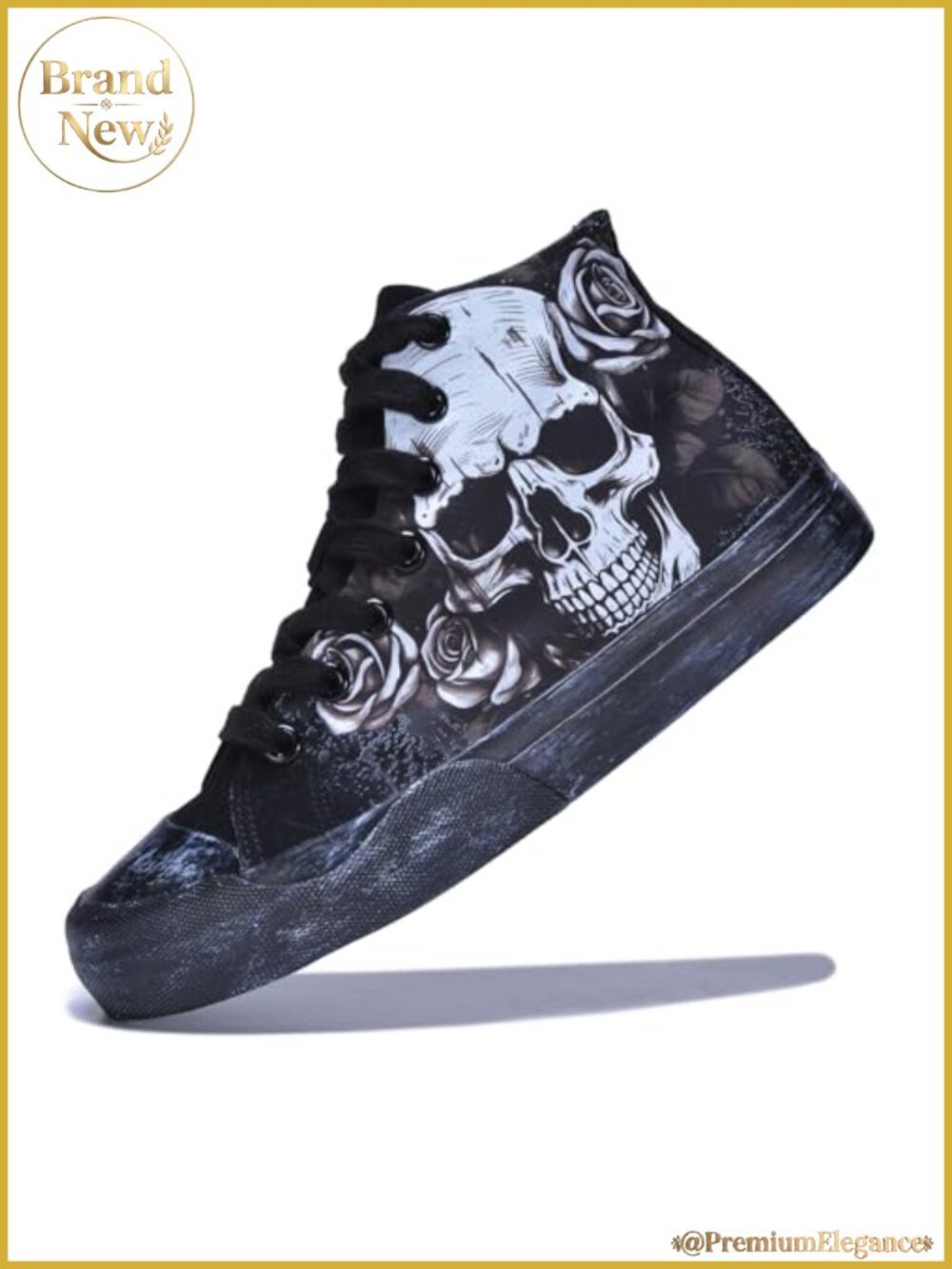 Gothic Skull High Top Canvas Fashion Sneakers Unisex Punk Shoes